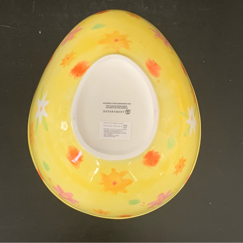 RARE - HTF Chicken or the Egg Department 56 Easter Egg Shaped Serving Bowl - Picture 15 of 16